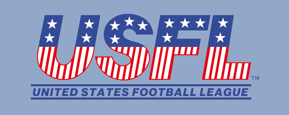 USFL stars and stripes Logo on a plain background. The MGCB is considering adding USFL, PLDA, and Jai Alai to its Official Sports Wagering Catalog. The newly-revived pro football league's inaugural season kicks off in April.