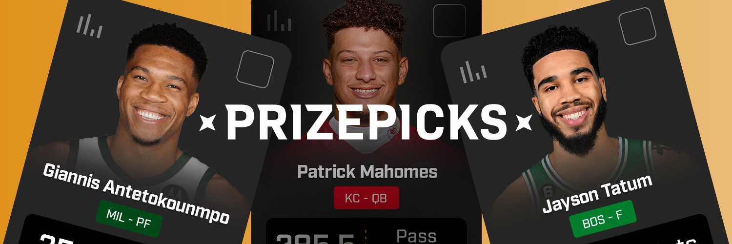 prizepicks promo image showing three phone screens with pictures of athletes on them. PrizePicks Beats DraftKings & FanDuel in MI Fantasy Sports (Finally!)