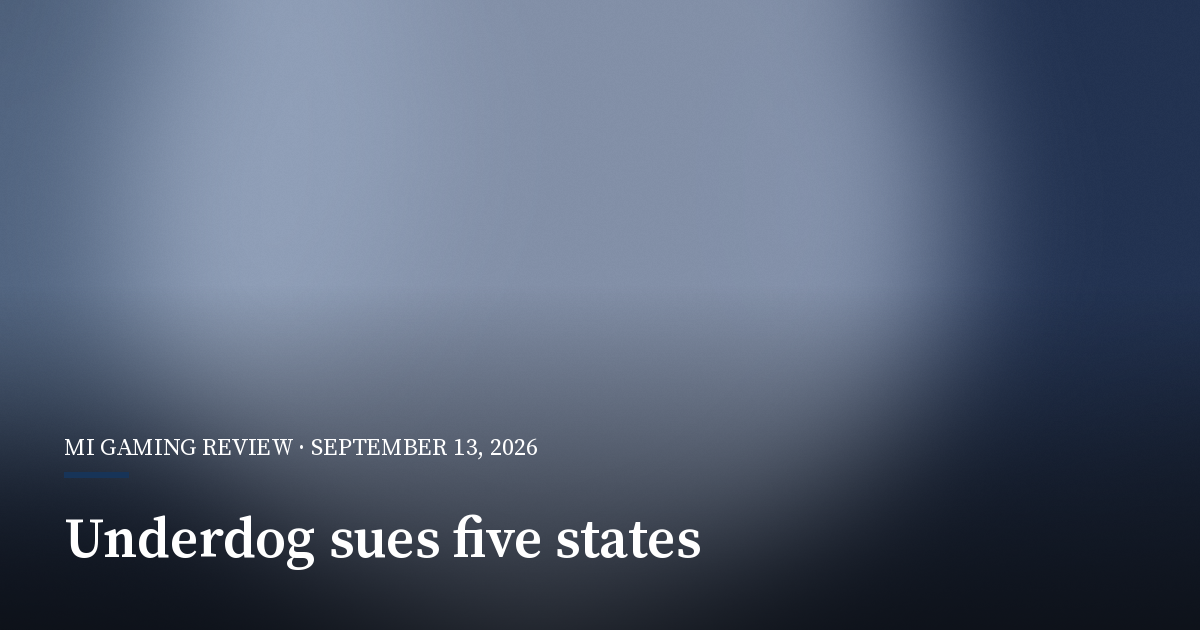 Underdog Sues Five States After Dropping Fantasy Licences