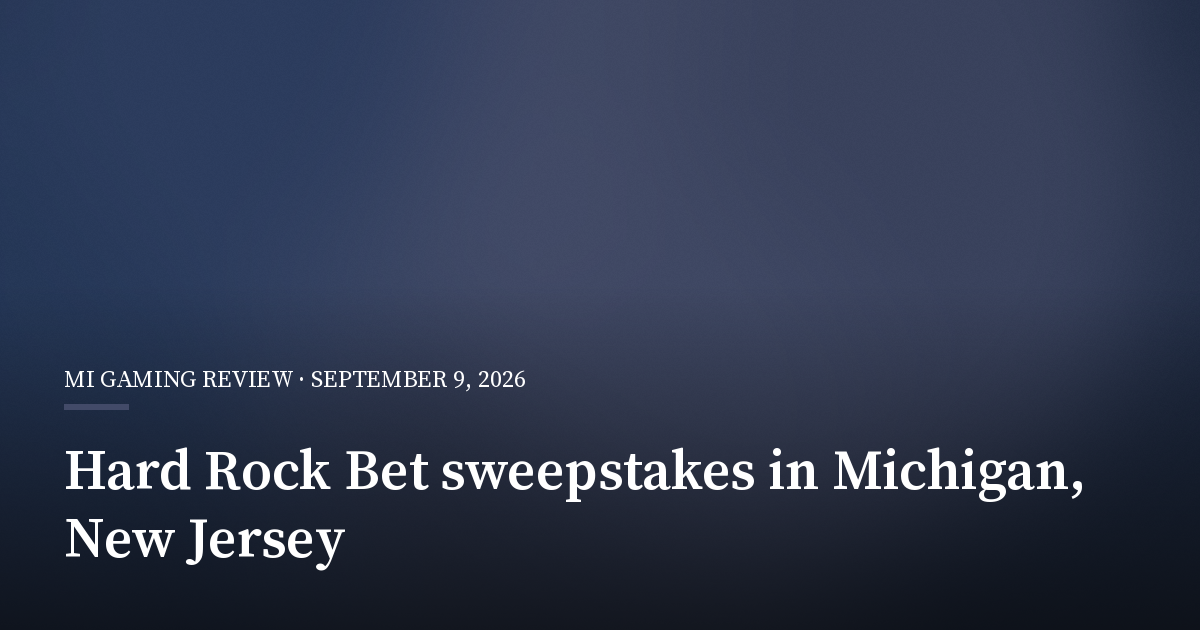 Hard Rock Bet Launches Near-$300,000 Octoplay Sweepstakes in Michigan and New Jersey
